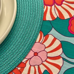 Atmosphera Art De La Table D'Extérieur|Chemins De Table, Centres De Table*Nappe d'extérieur 240x140 cm "Bloomorama" Transparent