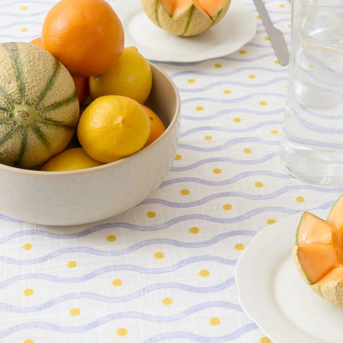 Atmosphera Chemins De Table, Centres De Table|Nappes, Chemins De Table*Nappe "Fruity" Gris1