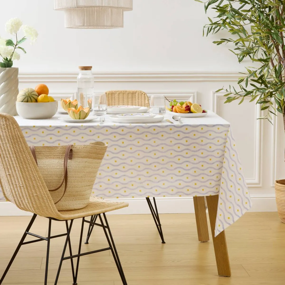 Atmosphera Chemins De Table, Centres De Table|Nappes, Chemins De Table*Nappe "Fruity" Gris1