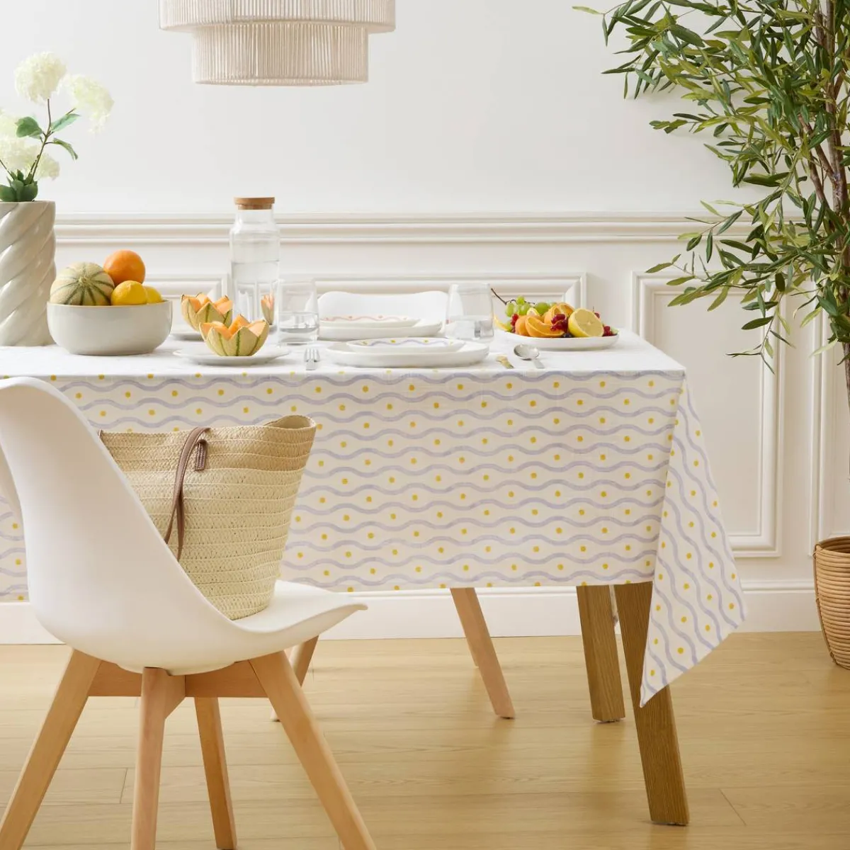 Atmosphera Chemins De Table, Centres De Table|Nappes, Chemins De Table*Nappe "Fruity" Gris1