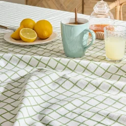 Atmosphera Nappes, Chemins De Table*Nappe "Garrigue" Vertclair