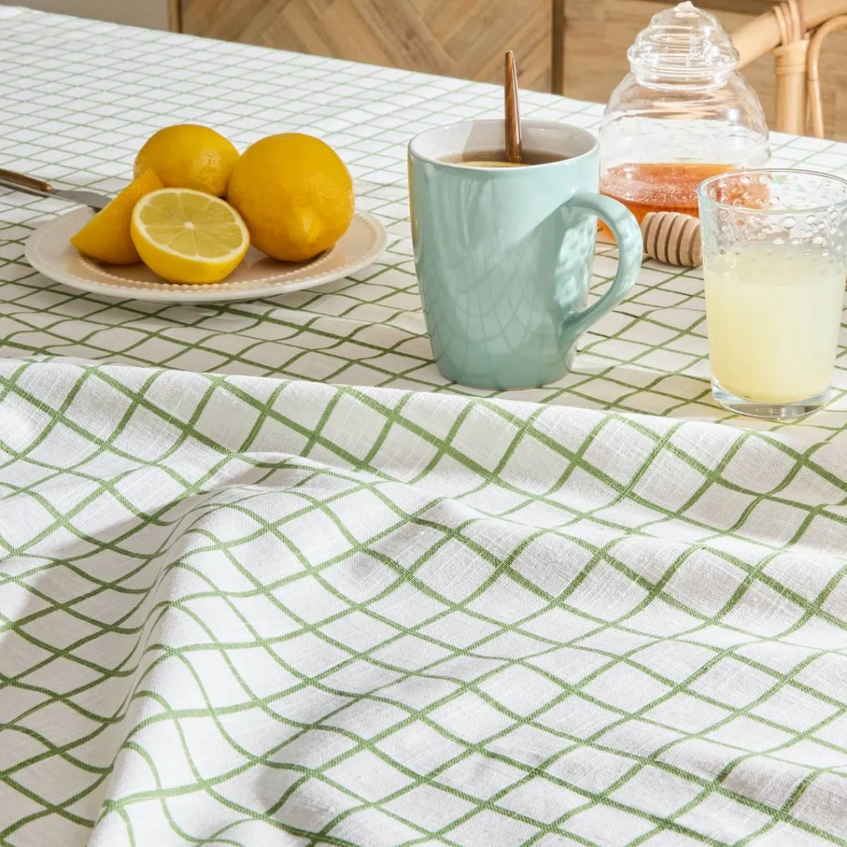 Atmosphera Nappes, Chemins De Table*Nappe "Garrigue" Vertclair