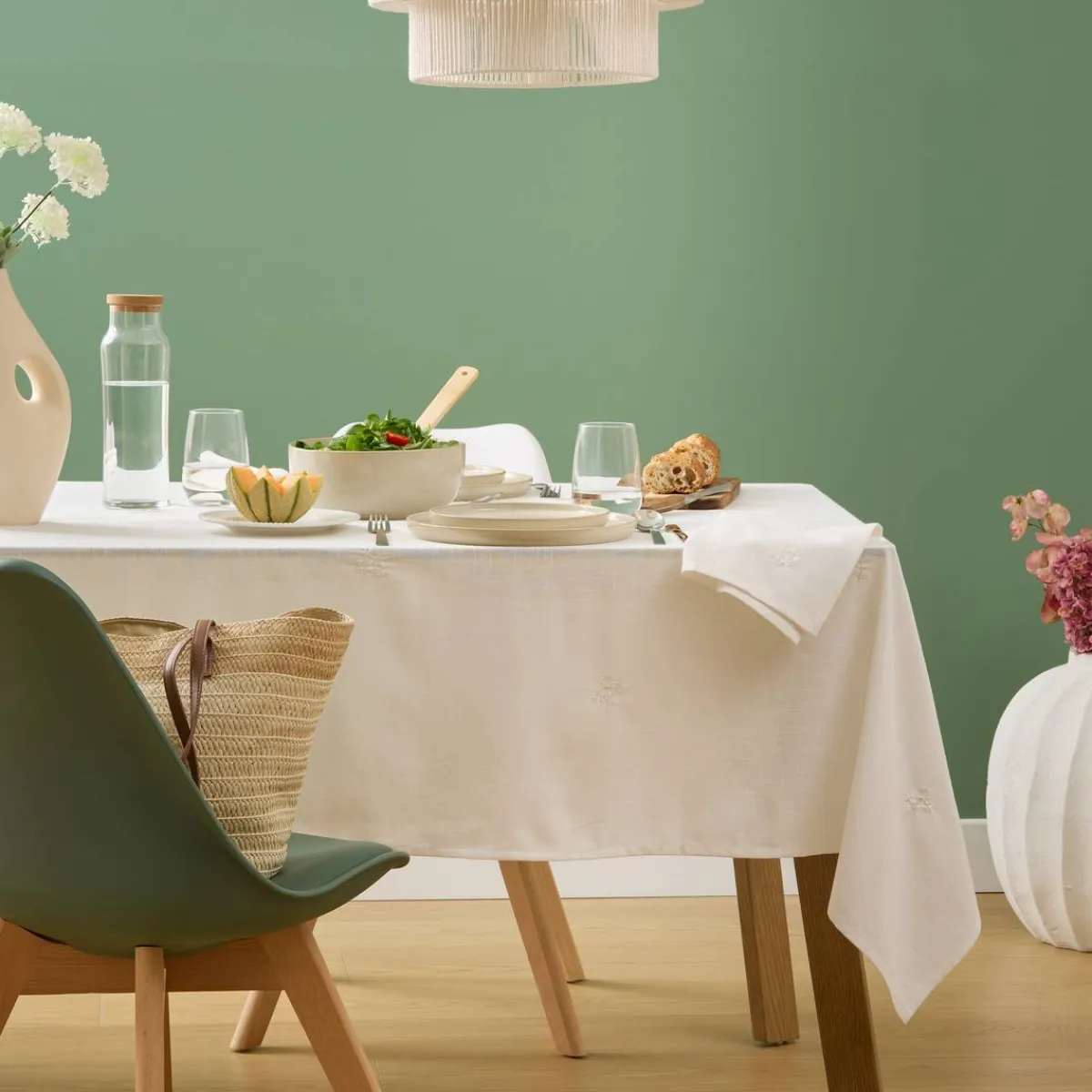 Atmosphera Nappes, Chemins De Table*Nappe "Joy" Bleu
