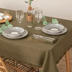 Atmosphera Chemins De Table, Centres De Table|Nappes, Chemins De Table*Nappe "Maha", coton Terracotta