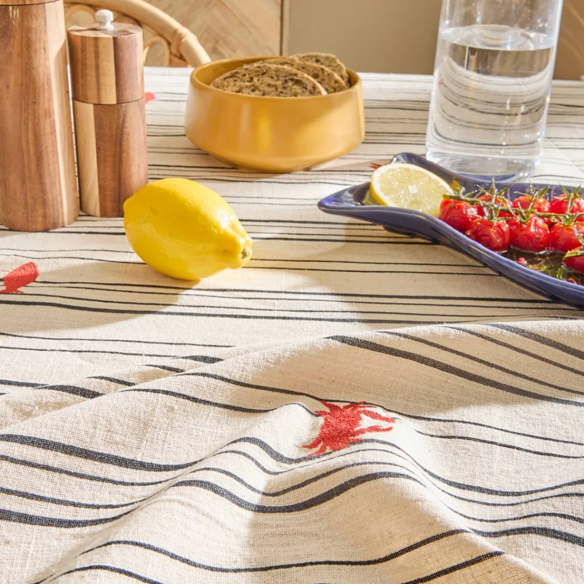 Atmosphera Nappes, Chemins De Table*Nappe "Oceania" Beigelin