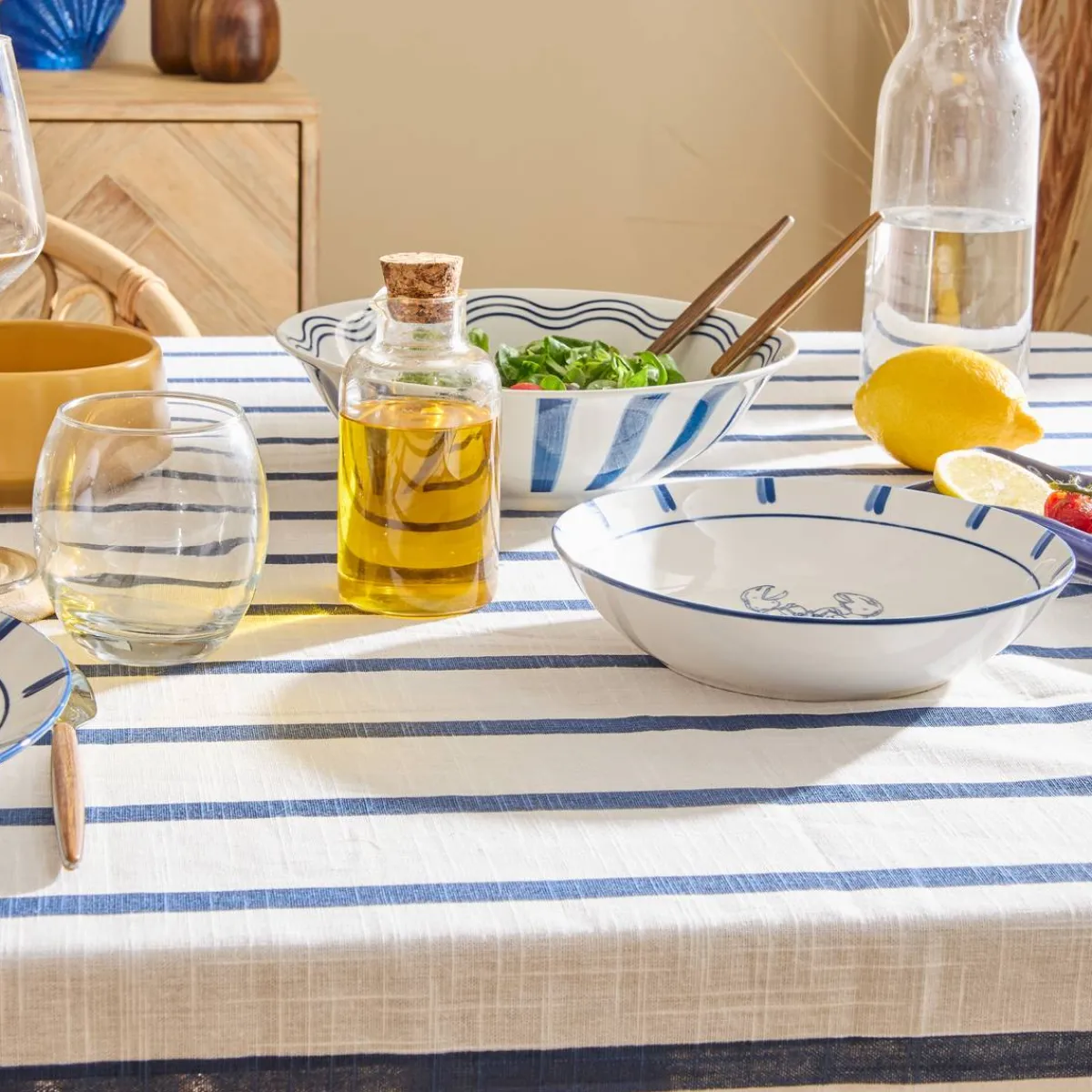 Atmosphera Chemins De Table, Centres De Table|Nappes, Chemins De Table*Nappe "Oceania" Rouge