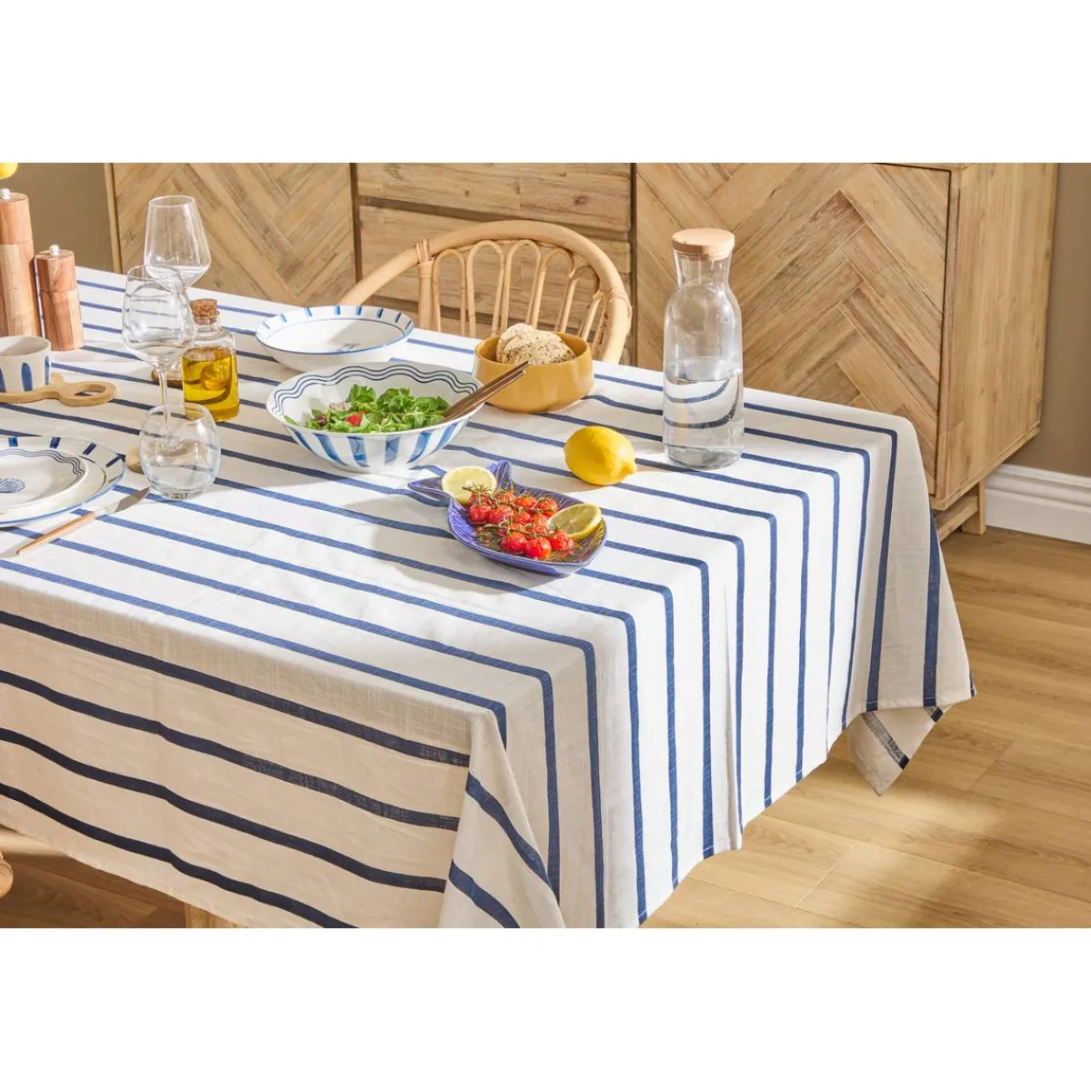 Atmosphera Chemins De Table, Centres De Table|Nappes, Chemins De Table*Nappe "Oceania" Rouge