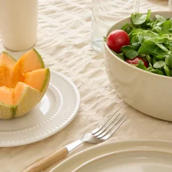Atmosphera Nappes, Chemins De Table*Nappe "Ysel" Blanc