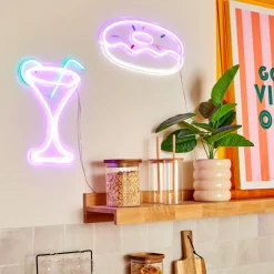 Atmosphera Lampes Led|Guirlandes, Boîtes Lumineuses*Néon led "Donut" Jaune