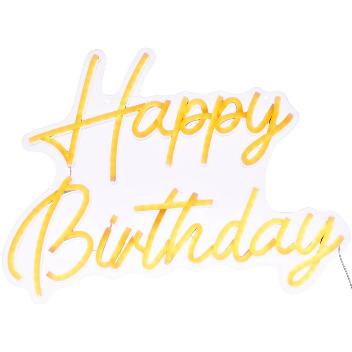 Atmosphera Lampes Led|Guirlandes, Boîtes Lumineuses*Néon led "Happy birthday" Blanc