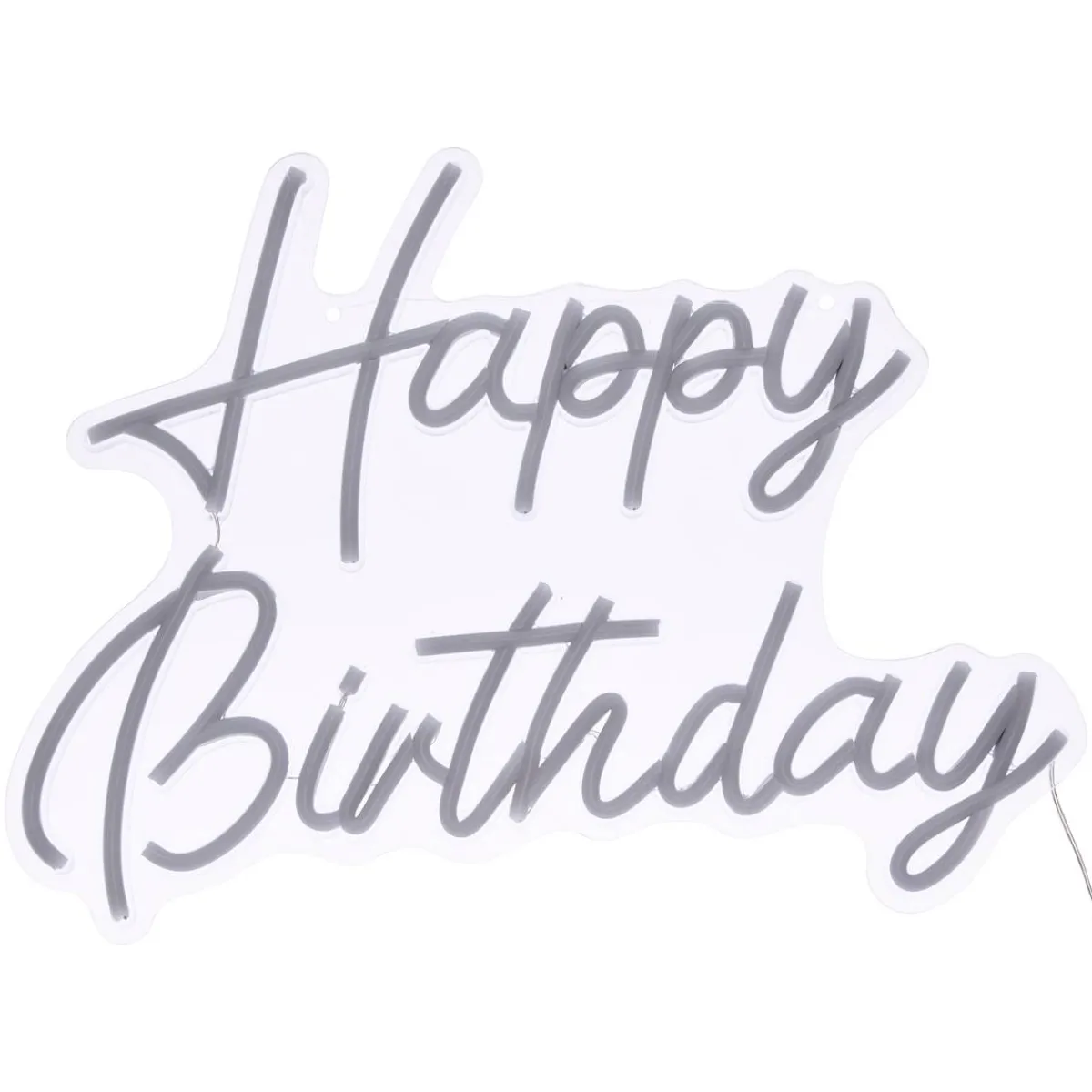 Atmosphera Lampes Led|Guirlandes, Boîtes Lumineuses*Néon led "Happy birthday" Blanc