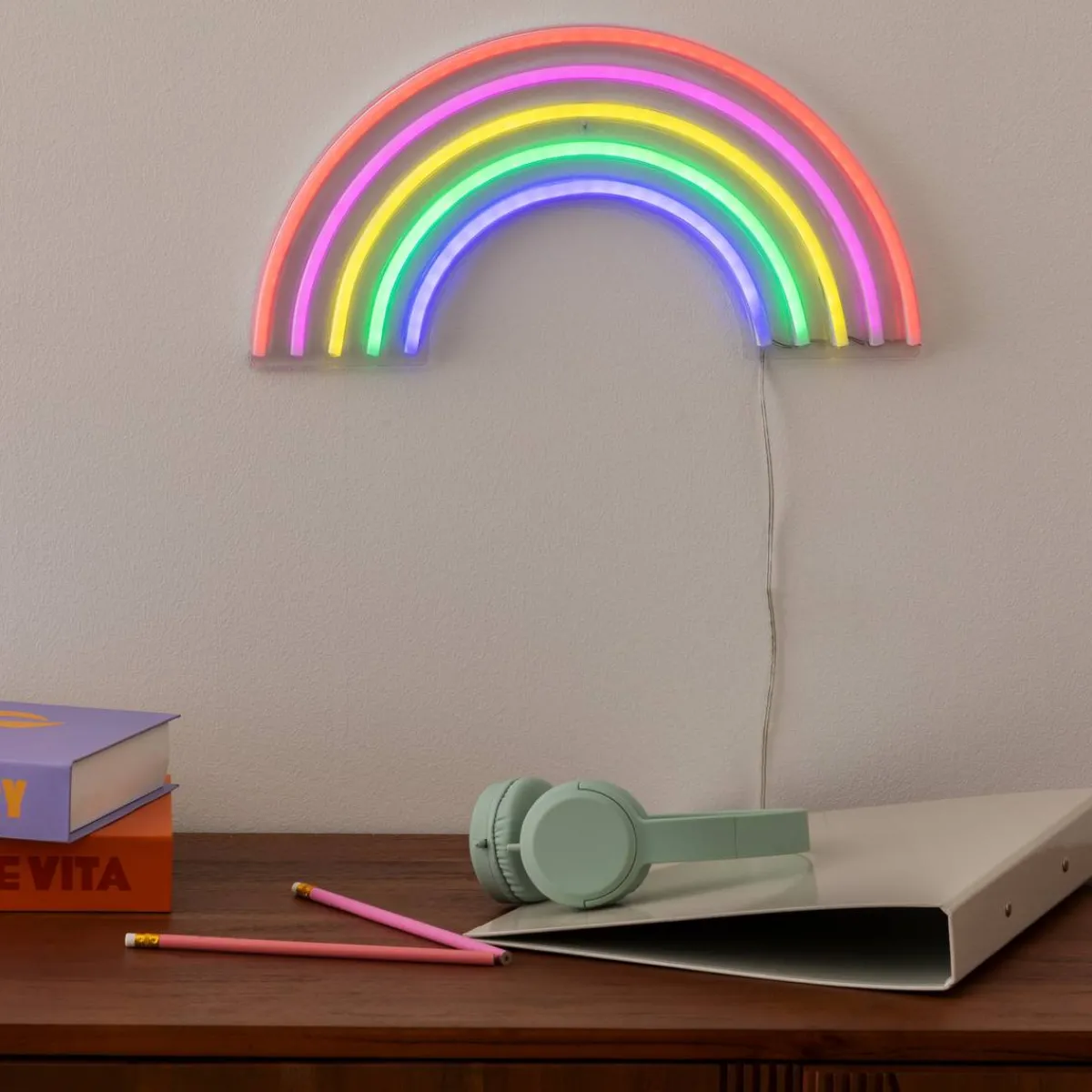 Atmosphera Guirlandes, Boîtes Lumineuses*Néon mural LED "Arc En Ciel" Bleu