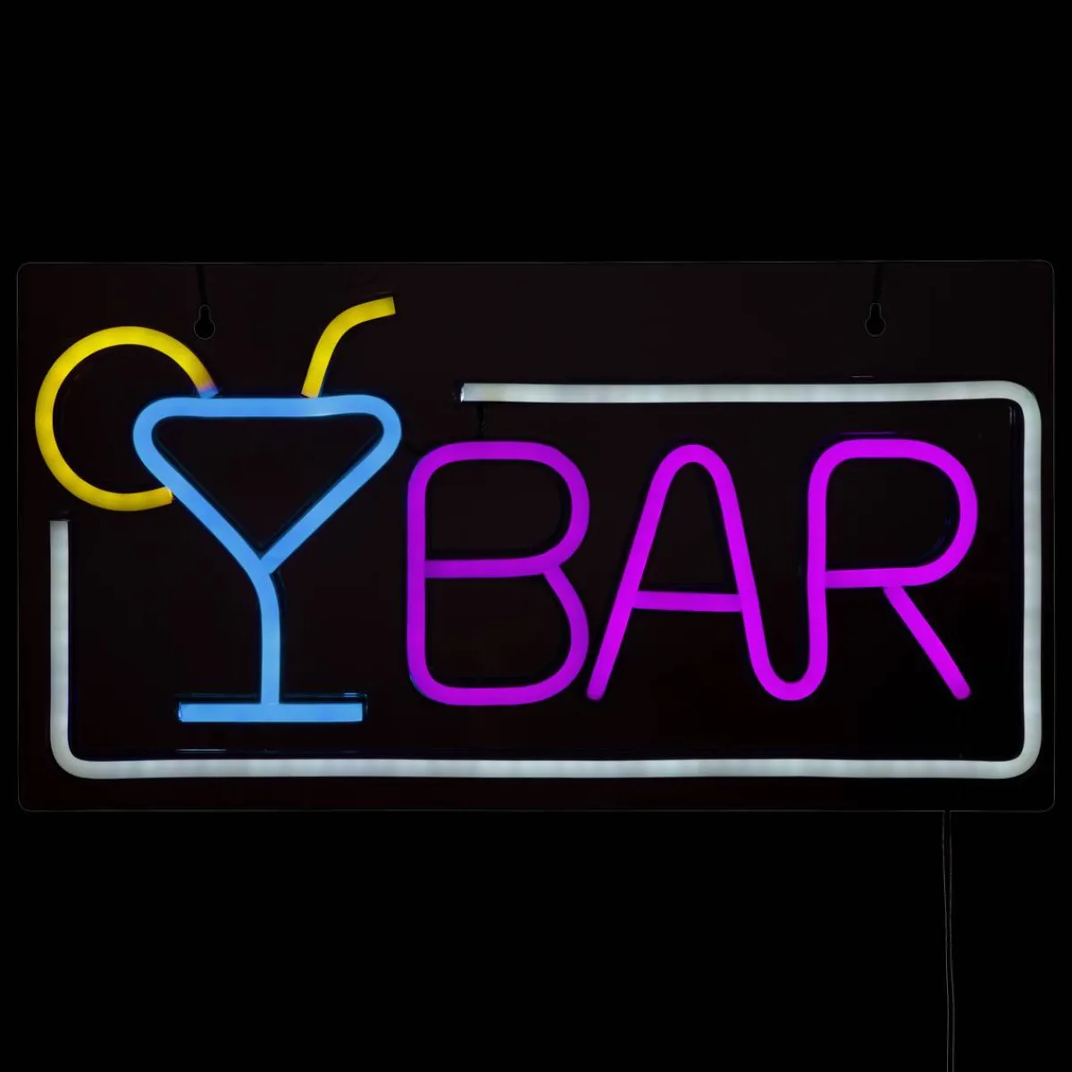 Atmosphera Guirlandes, Boîtes Lumineuses*Néon mural LED "Bar" Beige