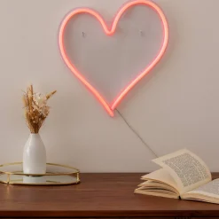 Atmosphera Guirlandes, Boîtes Lumineuses*Néon mural LED "Coeur" Boisnaturel