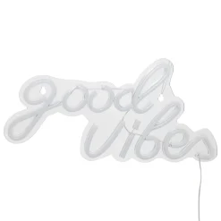 Atmosphera Guirlandes, Boîtes Lumineuses*Néon mural LED "Good Vibes" Blanc