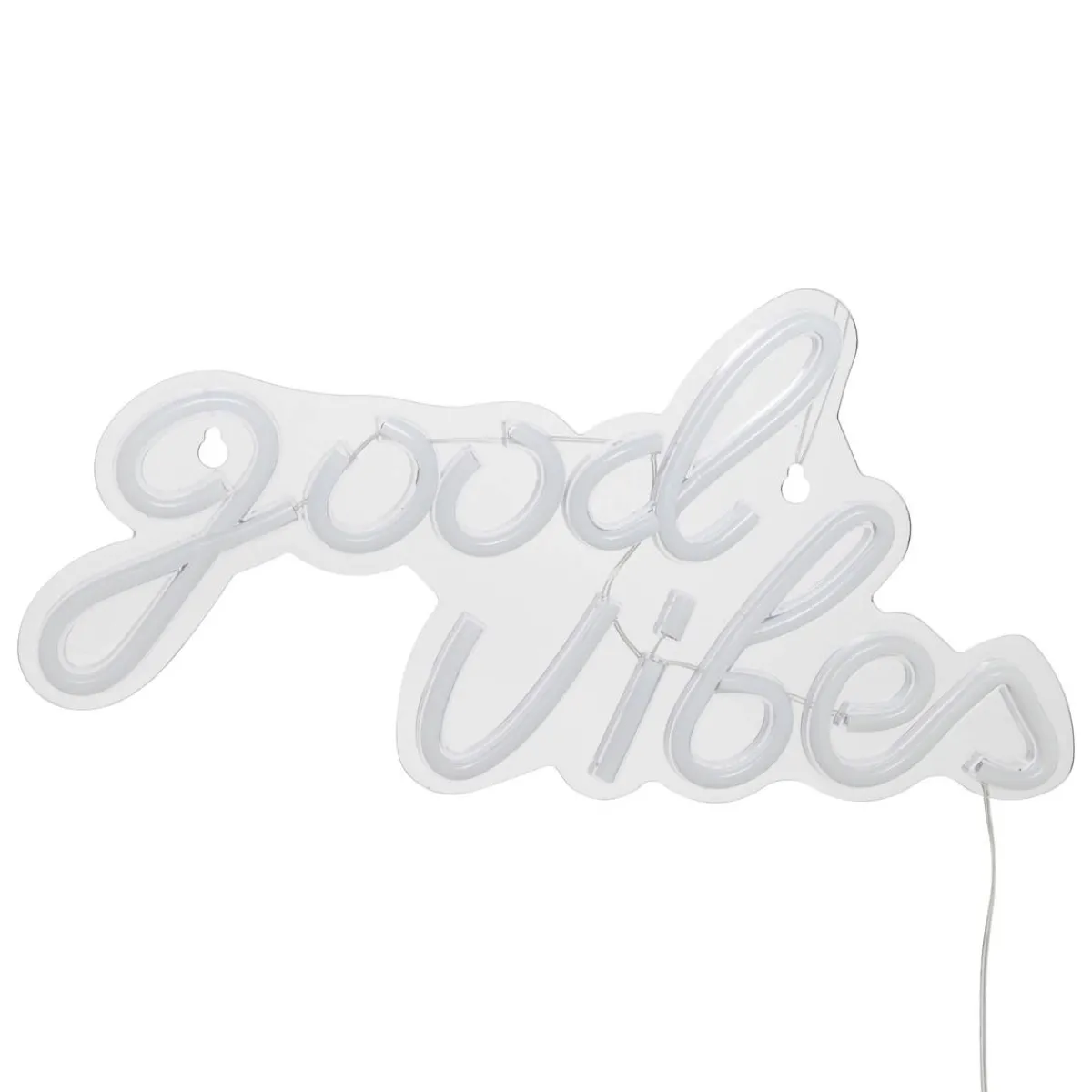 Atmosphera Guirlandes, Boîtes Lumineuses*Néon mural LED "Good Vibes" Blanc