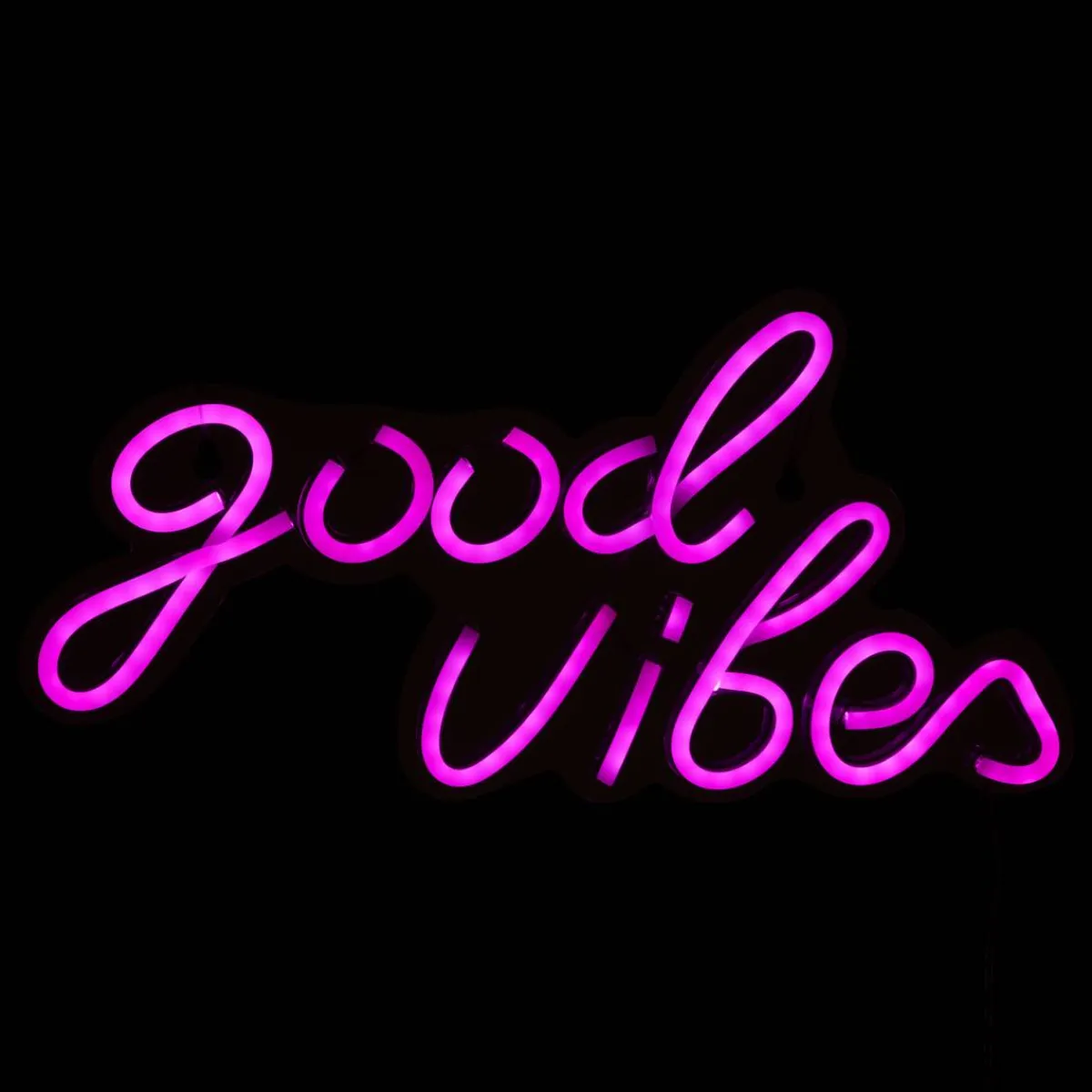 Atmosphera Guirlandes, Boîtes Lumineuses*Néon mural LED "Good Vibes" Blanc