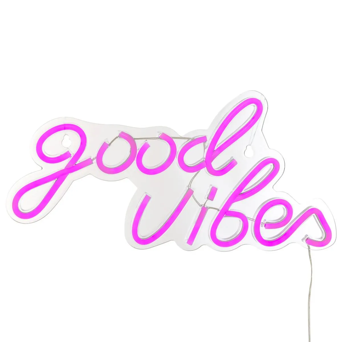 Atmosphera Guirlandes, Boîtes Lumineuses*Néon mural LED "Good Vibes" Blanc