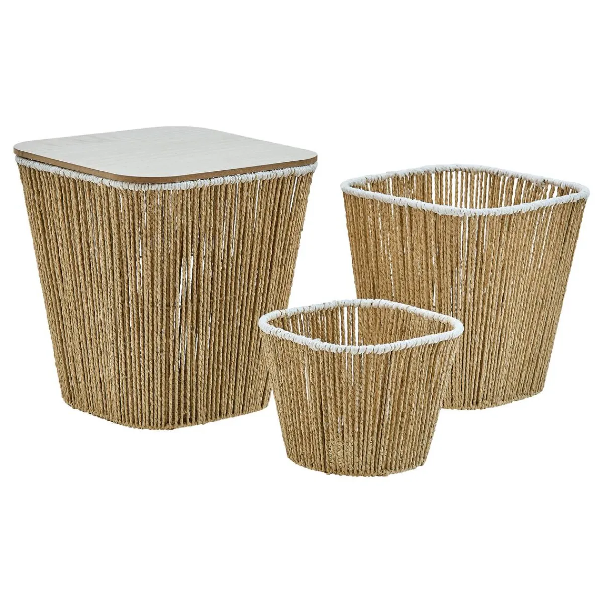 Atmosphera Tables D'Appoint*Panier de rangement "Banjo" Beige