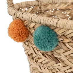 Atmosphera Paniers De Rangement*Panier enfant pompons "Livi" beige