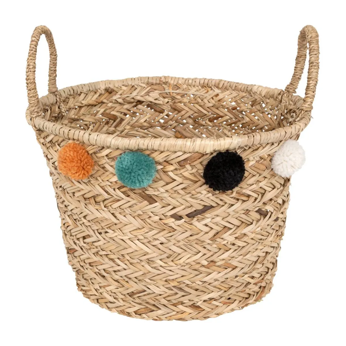 Atmosphera Paniers De Rangement*Panier enfant pompons "Livi" beige