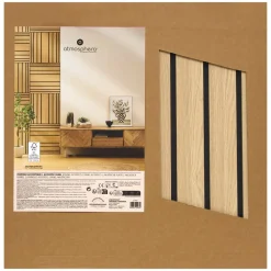 Atmosphera Panneau Mural Décoratif|Décoration En Bois*Panneau décoratif tasseaux bois "Colva" Beige