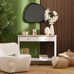 Atmosphera Panneau Mural Décoratif|Décoration En Bois*Panneau décoratif tasseaux bois "Colva"