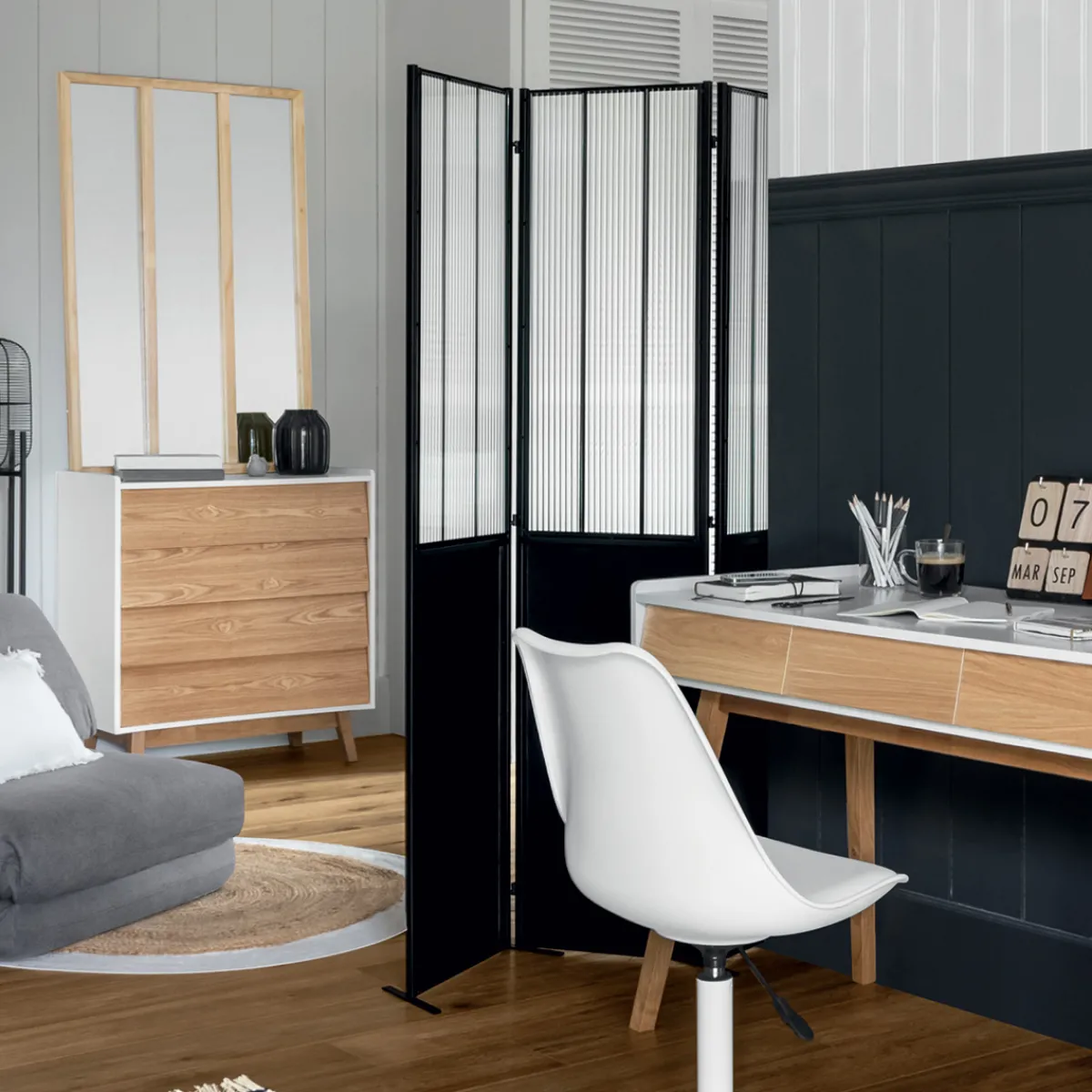 Atmosphera Paravents*Paravent "Atelier" Marron