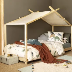 Atmosphera Housses De Couette Enfant*Parure de lit "Dinosaure" Beige