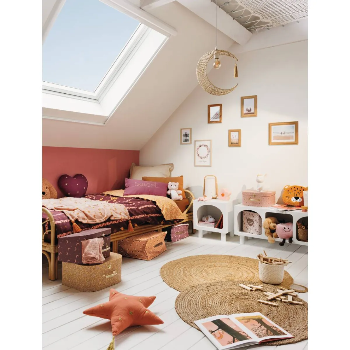 Atmosphera Housses De Couette Enfant*Parure de lit enfant imprimée "Bella" Violet