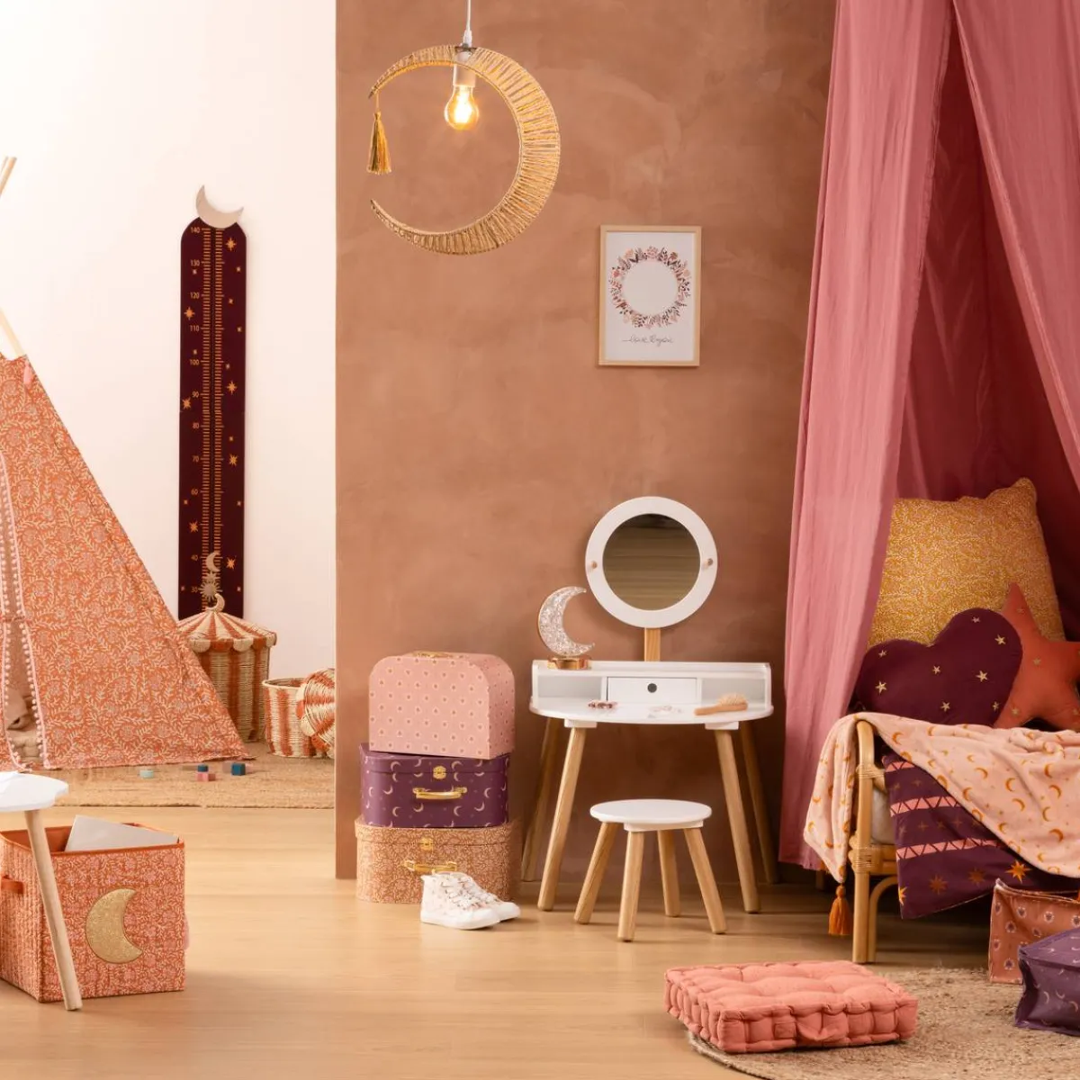 Atmosphera Housses De Couette Enfant*Parure de lit enfant imprimée "Bella" Violet