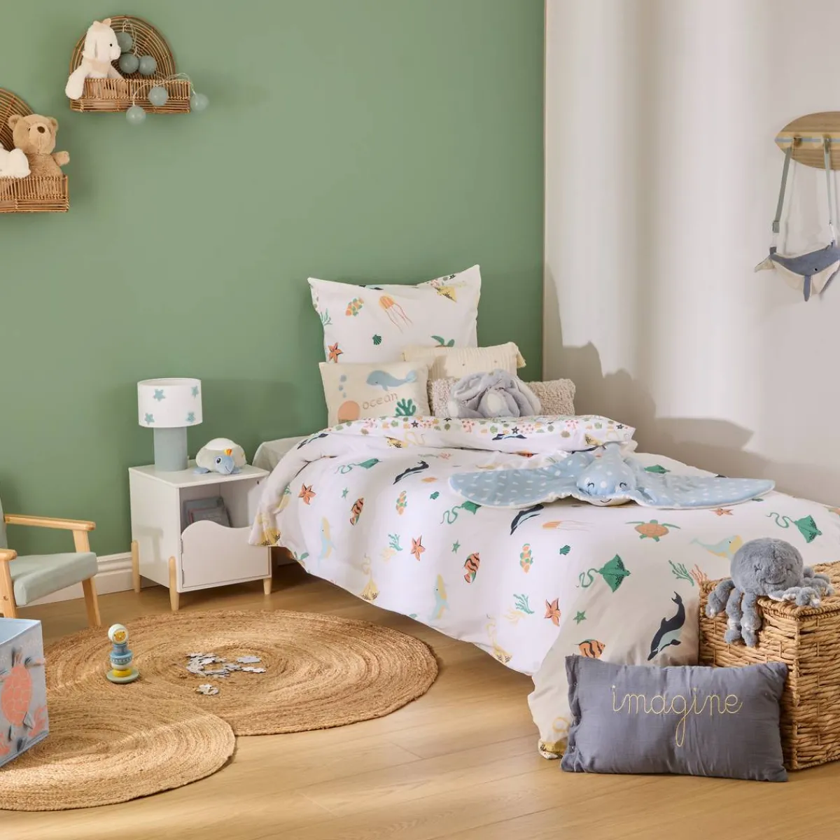 Atmosphera Housses De Couette Enfant*Parure de lit enfant "Orta" Blanc