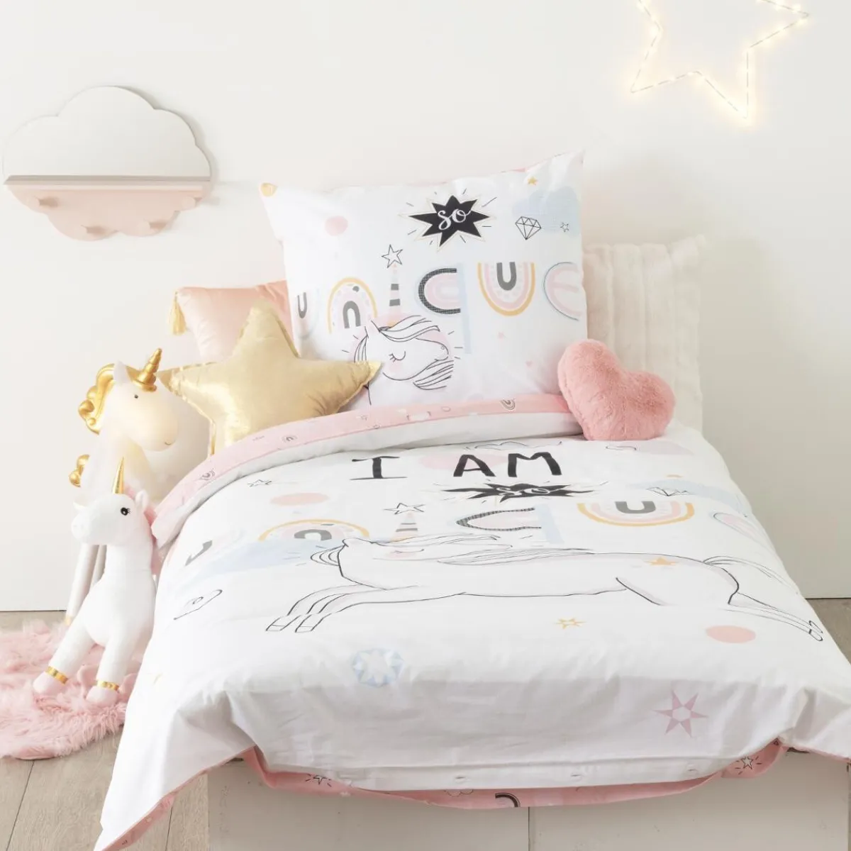 Atmosphera Housses De Couette Enfant*Parure de lit enfant 2 pièces "Licorne" Multicolore1