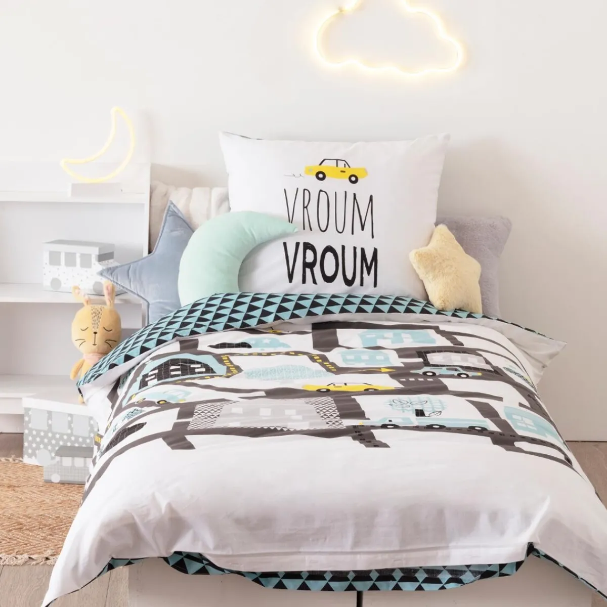 Atmosphera Housses De Couette Enfant*Parure de lit enfant 2 pièces "Route" Multicolore8