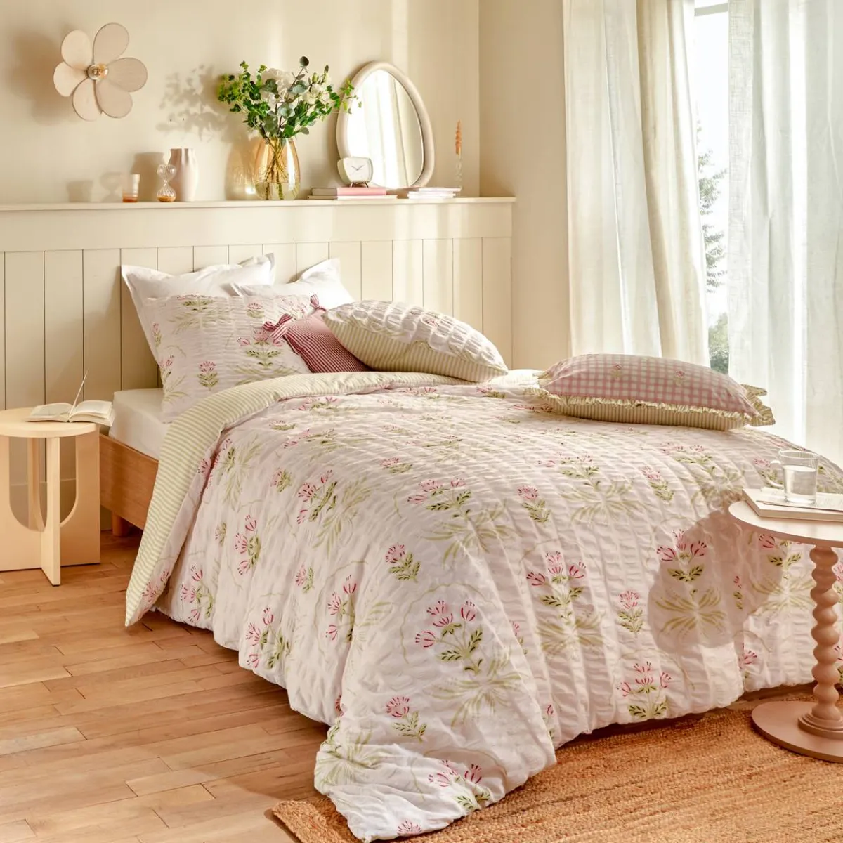 Atmosphera Parures De Lit*Parure de lit "Fleur de rose" Marron