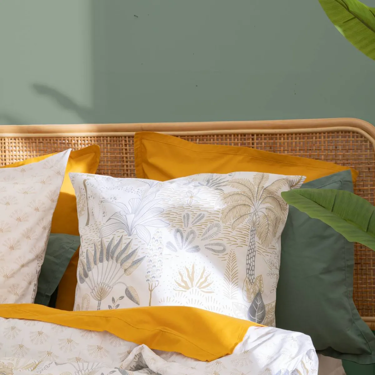 Atmosphera Parures De Lit*Parure de lit imprimée "Sonie" Vert
