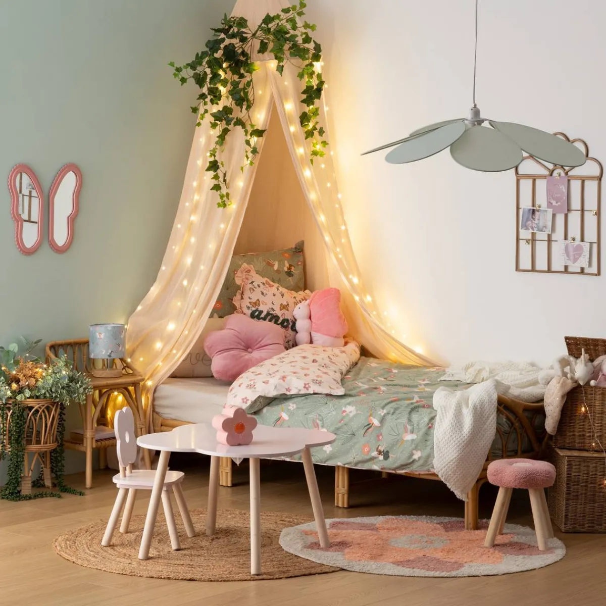 Atmosphera Housses De Couette Enfant*Parure de lit 2 pièces enfant Fée "April" Violet