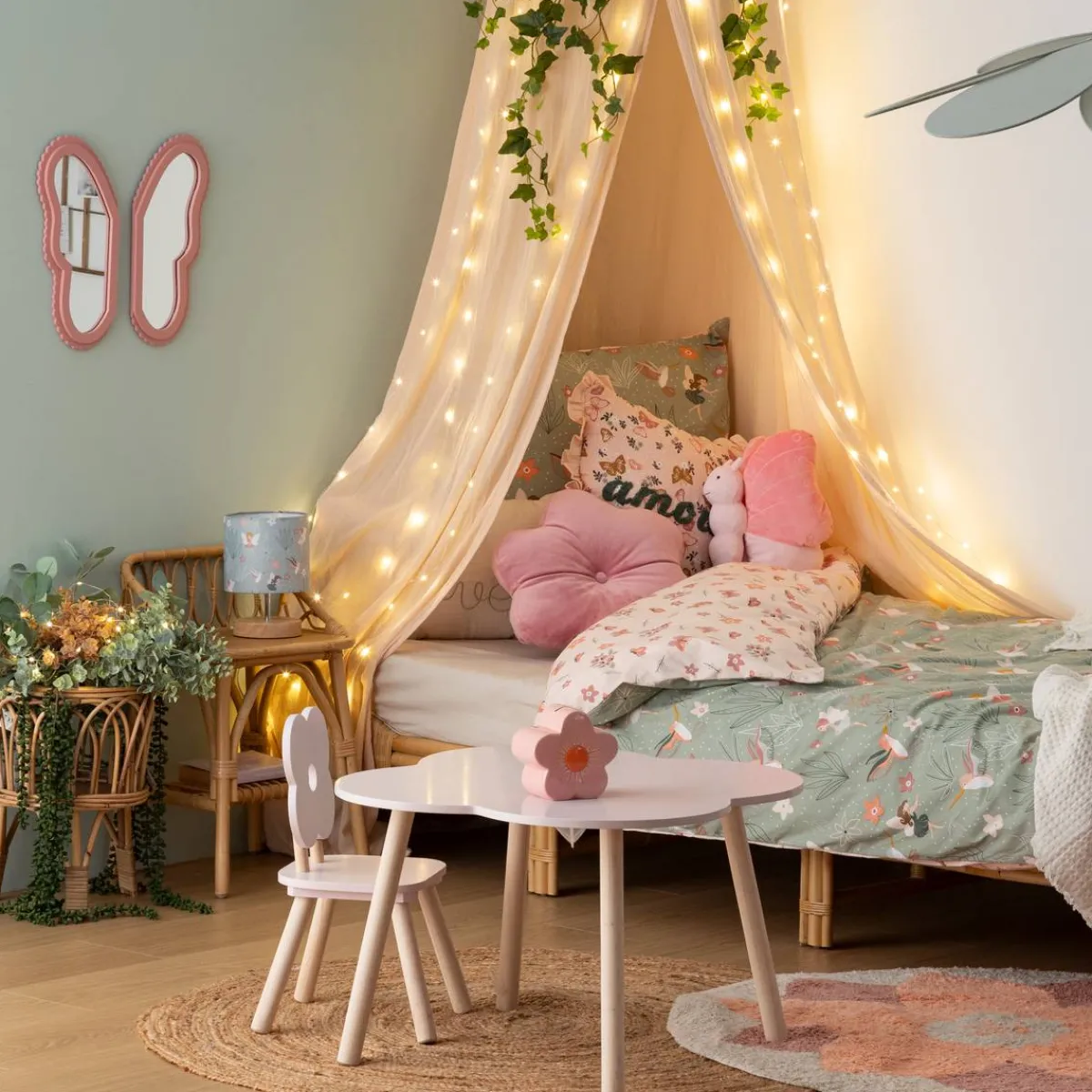 Atmosphera Housses De Couette Enfant*Parure de lit 2 pièces enfant Fée "April" Violet