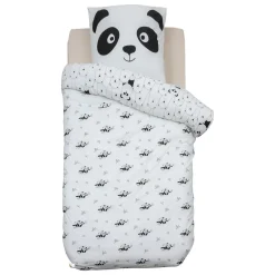 Atmosphera Housses De Couette Enfant*Parure de lit 2 pièces enfant Panda "Andy" Violet
