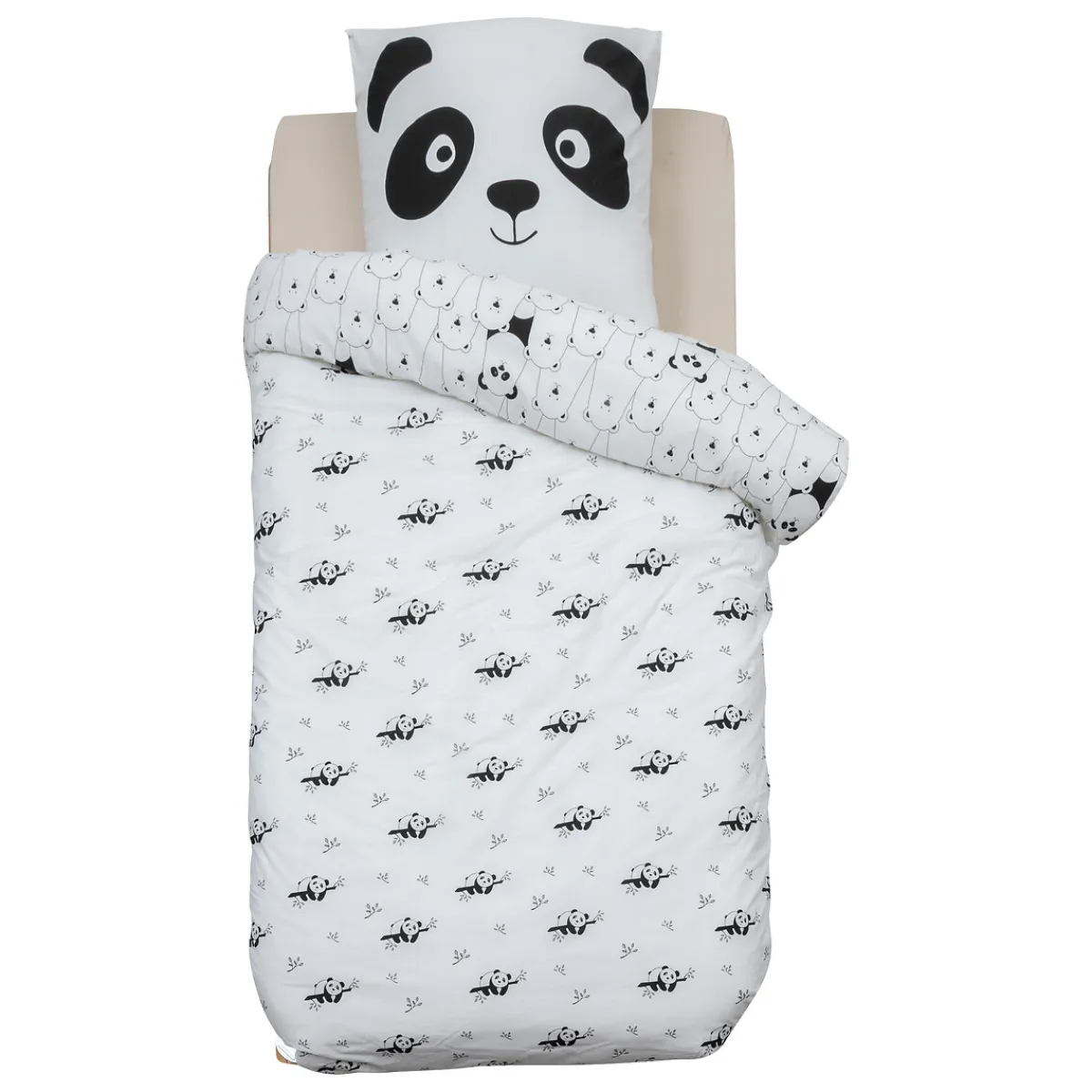 Atmosphera Housses De Couette Enfant*Parure de lit 2 pièces enfant Panda "Andy" Violet