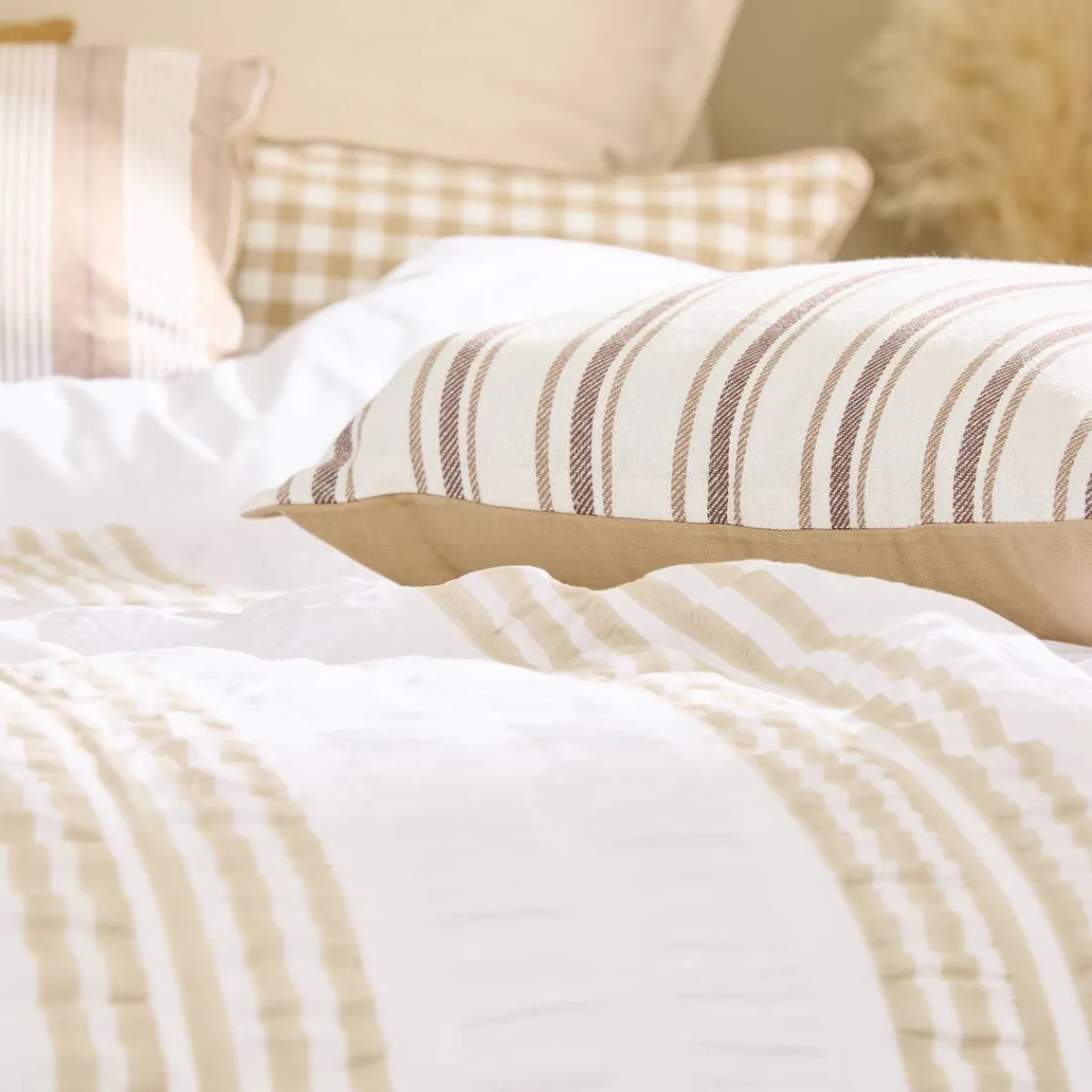 Atmosphera Parures De Lit*Parure de lit "Stripes" Blanc