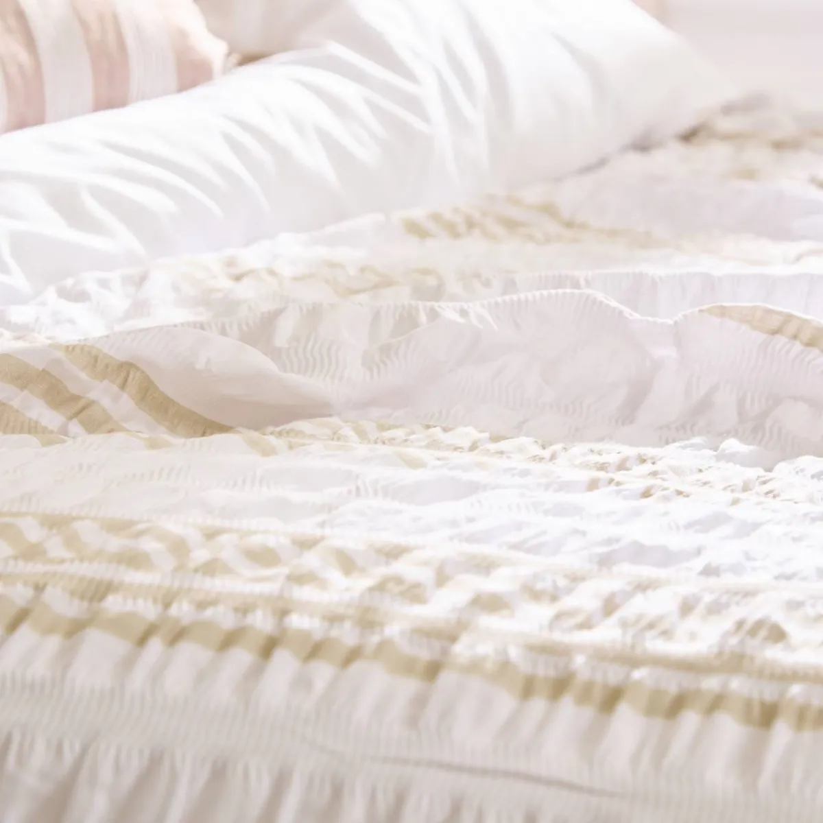Atmosphera Parures De Lit*Parure de lit "Stripes" Blanc