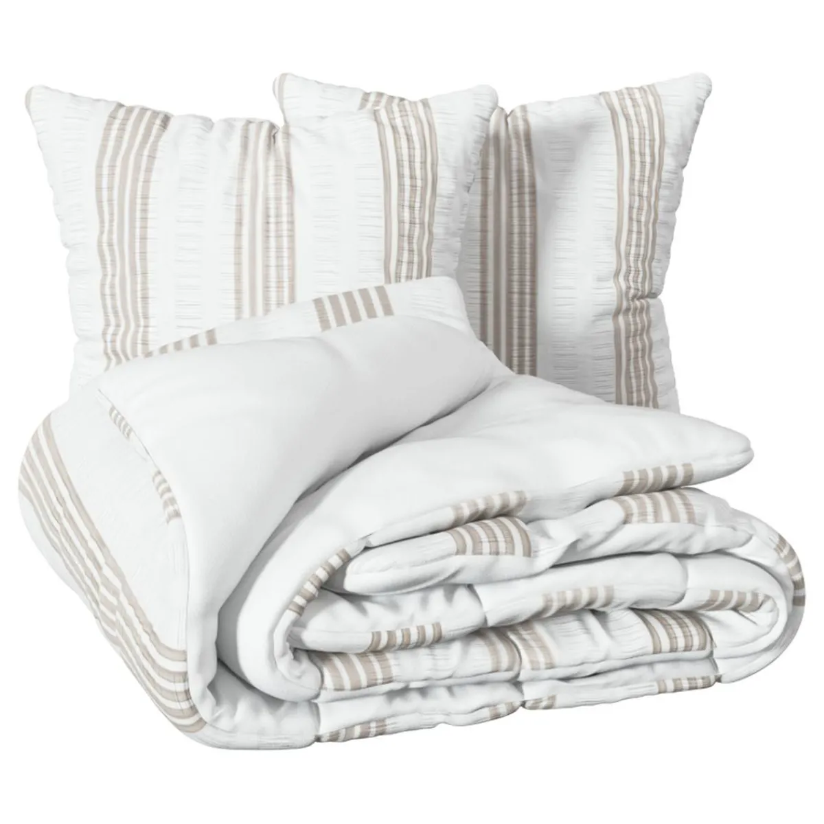 Atmosphera Parures De Lit*Parure de lit "Stripes" Blanc
