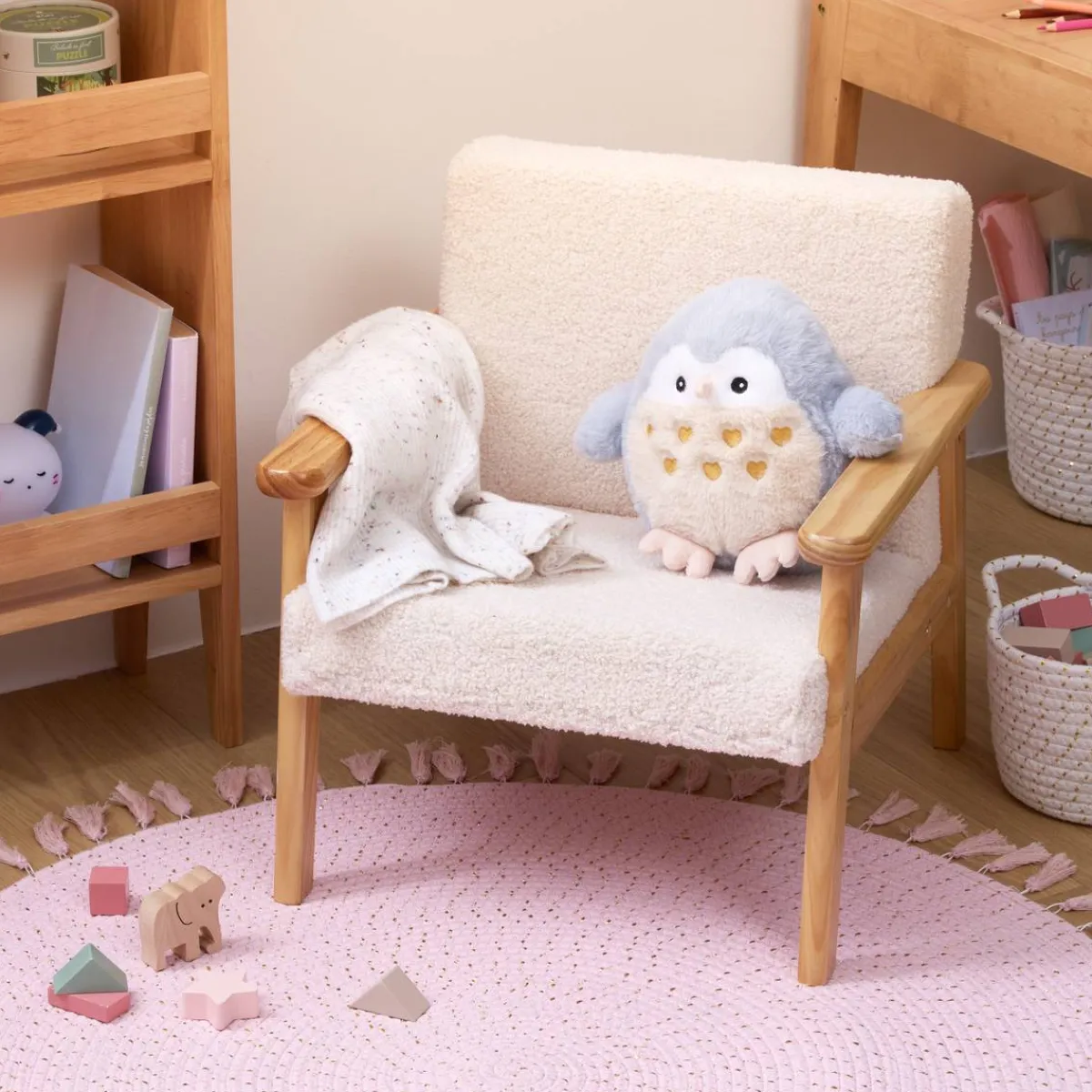 Atmosphera Peluches, Jouets*Peluche hibou enfant "Frost" NoiretBlanc
