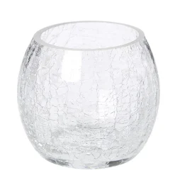 Atmosphera Photophores, Bougeoirs*Photophore verre craquelé Jaune