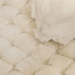 Atmosphera Plaids Fausse Fourrure*Plaid "Adriel" Ivoire
