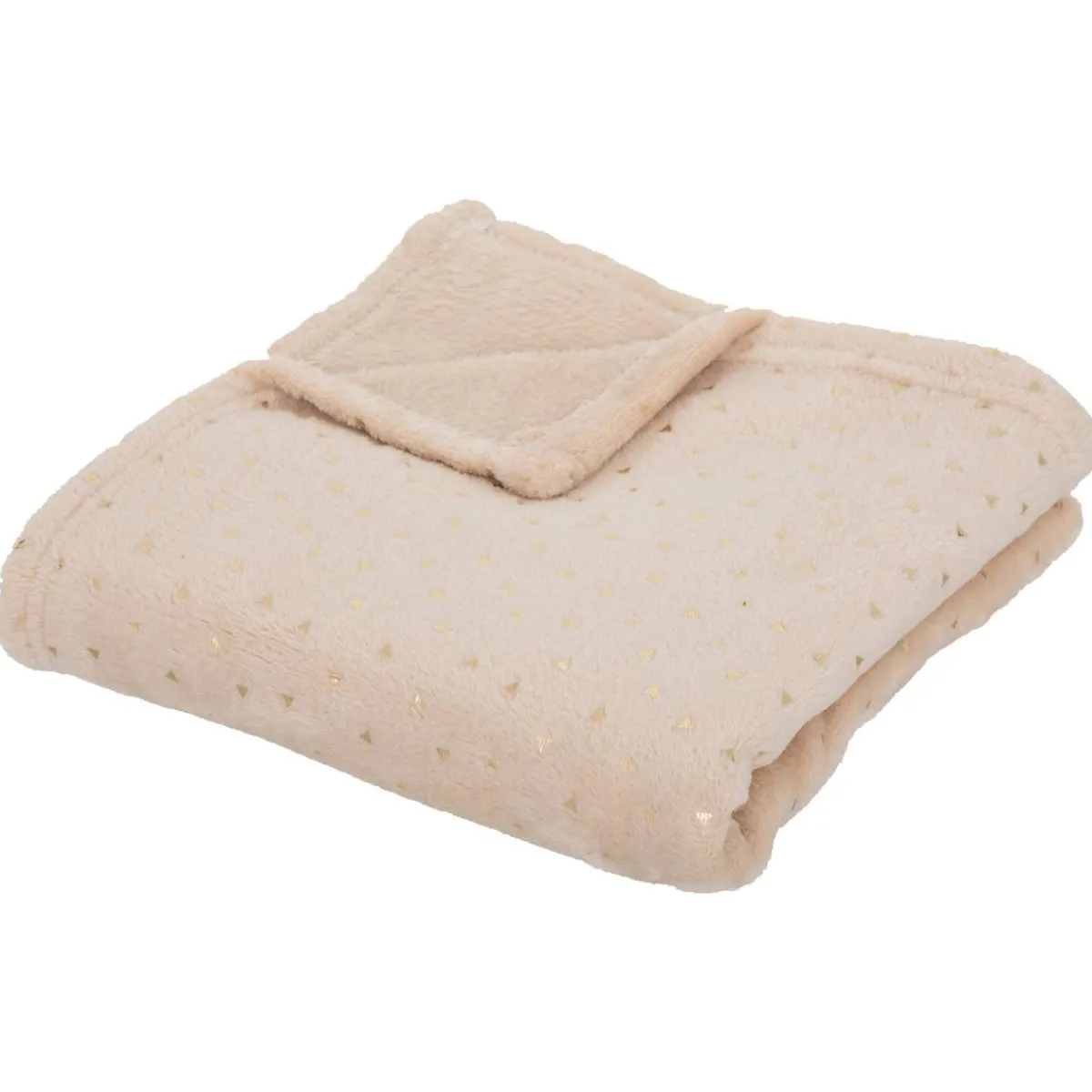 Atmosphera Plaids, Couvertures Enfant*Plaid "Berlingot" flanelle Beige