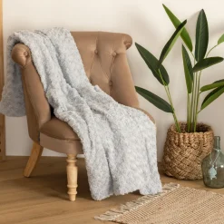 Atmosphera Plaids Fausse Fourrure*Plaid "Bouclette" fausse fourrure Beige