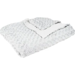 Atmosphera Plaids Fausse Fourrure*Plaid "Bouclette" fausse fourrure Gris