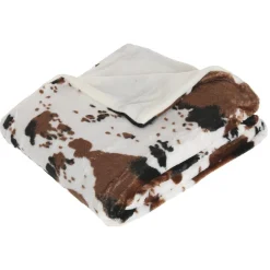 Atmosphera Plaids Fausse Fourrure*Plaid "3D Géo" fausse fourrure Noir